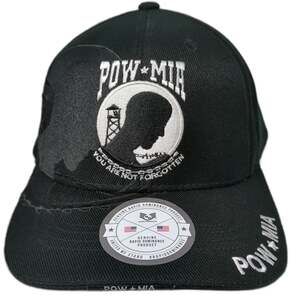 Rapid Dominance Baseball Cap Black One Size Strapback Hat POW MIA Veteran Logo